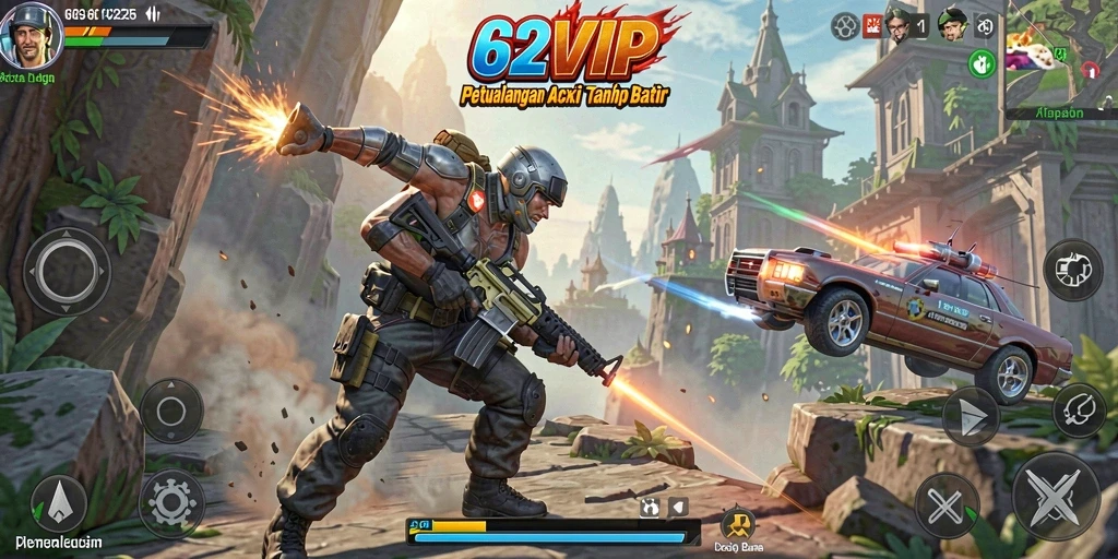 Screenshot dari gameplay menegangkan di 62VIP.