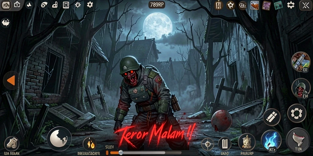 Gameplay menyeramkan 789RP dengan hantu dan teka-teki yang menantang.