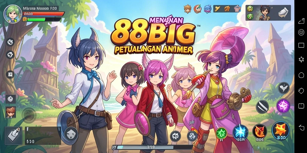 Tangkapan layar utama 88BIG menampilkan aksi seru dalam dunia Anime.