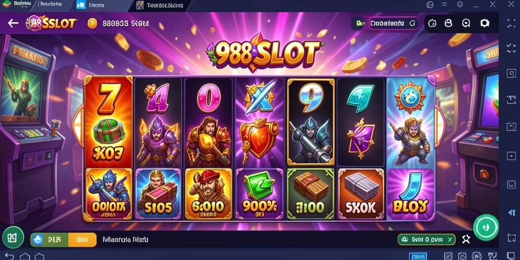 Screenshot menunjukkan aksi pertarungan dinamis dalam 988SLOT.
