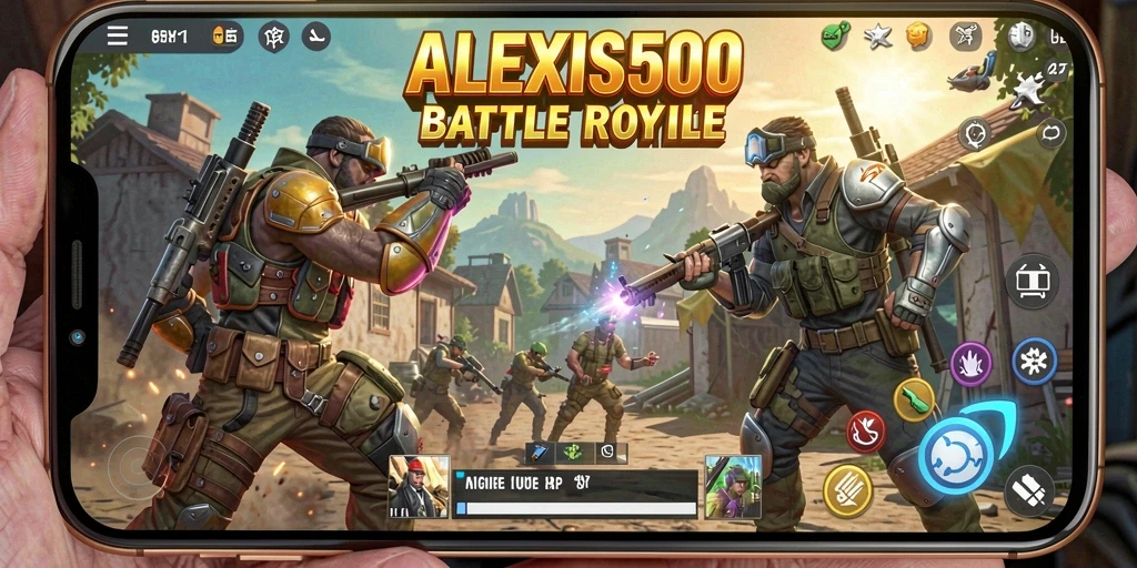 Gameplay mendebarkan ALEXIS500 di medan pertempuran Battle Royale.