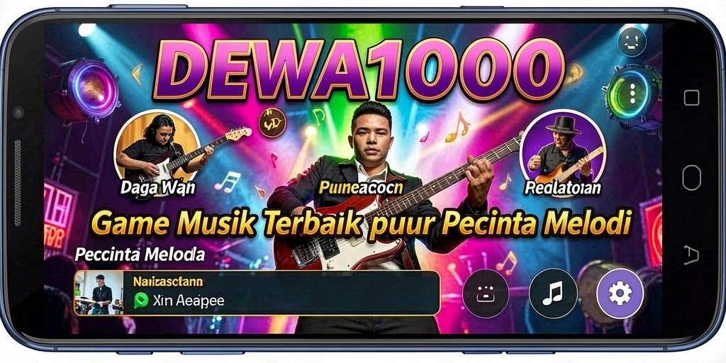 Tampilan gameplay seru DEWA1000 dengan berbagai pilihan lagu.