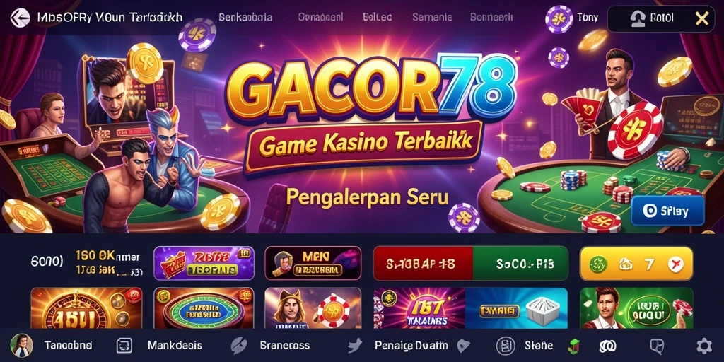 Tampilan permainan Kasino yang seru dan interaktif di GACOR78.