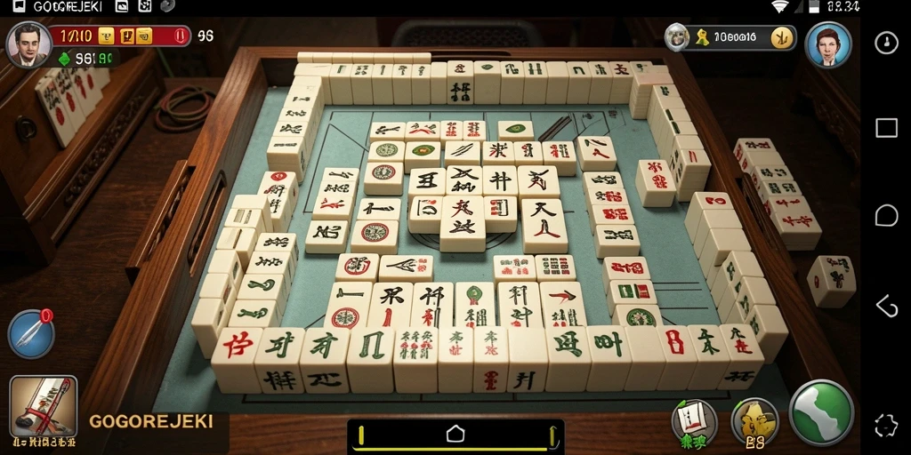 Screenshot GOGOREJEKI menampilkan gameplay Mahjong yang mendebarkan.
