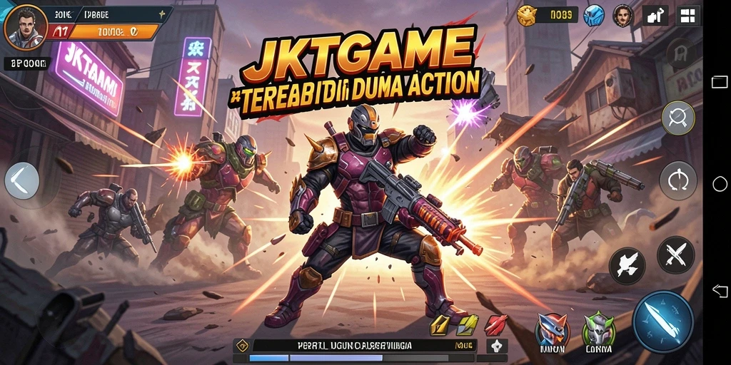 Screenshot JKTGAME menampilkan aksi seru dalam pertarungan.