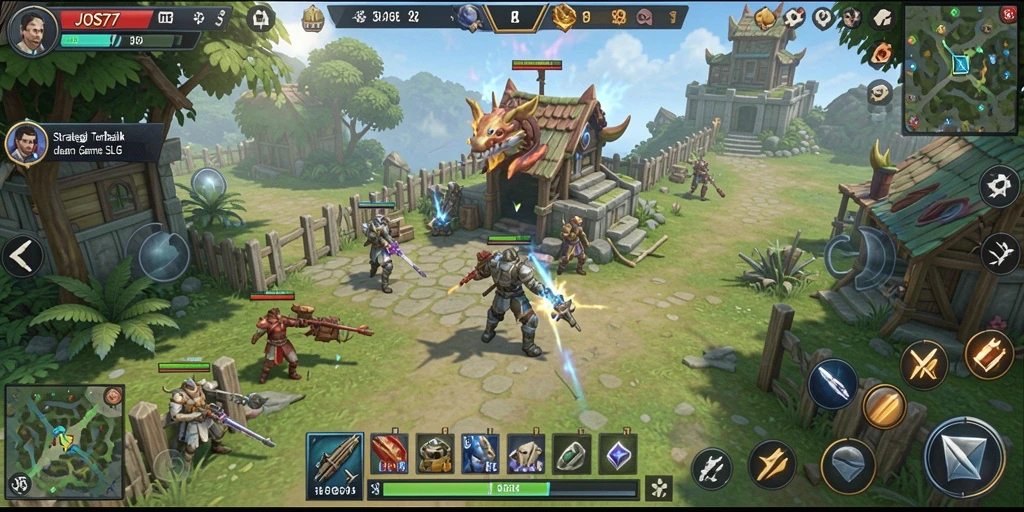 Tampilan menarik dari gameplay strategi di JOS77.