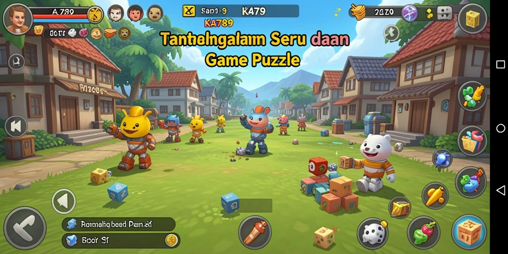 Tampilan screen utama KA789 menampilkan gameplay puzzle yang menarik.