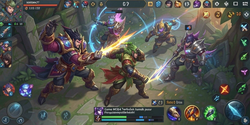 Tampilan gameplay seru dengan karakter unik dalam MARIMA77.