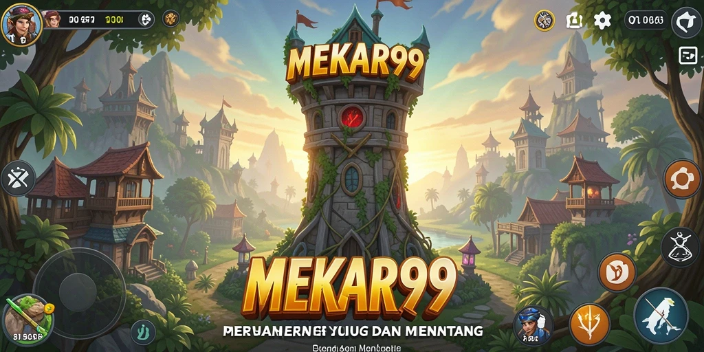 Tampilan gameplay menara pertahanan yang mengasyikkan dan strategis.