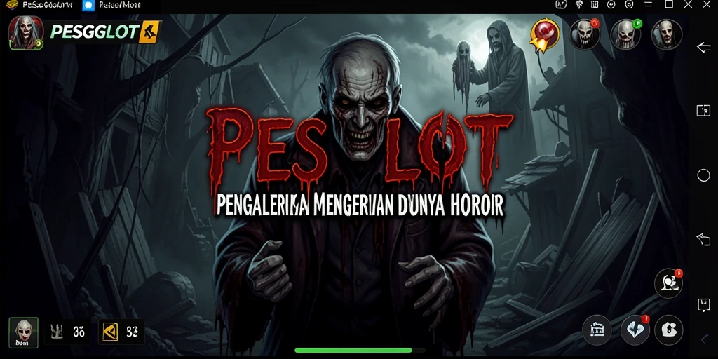 Screenshot PESGSLOT menunjukkan aksi menegangkan dan mencekam saat menghadapi makhluk horor.