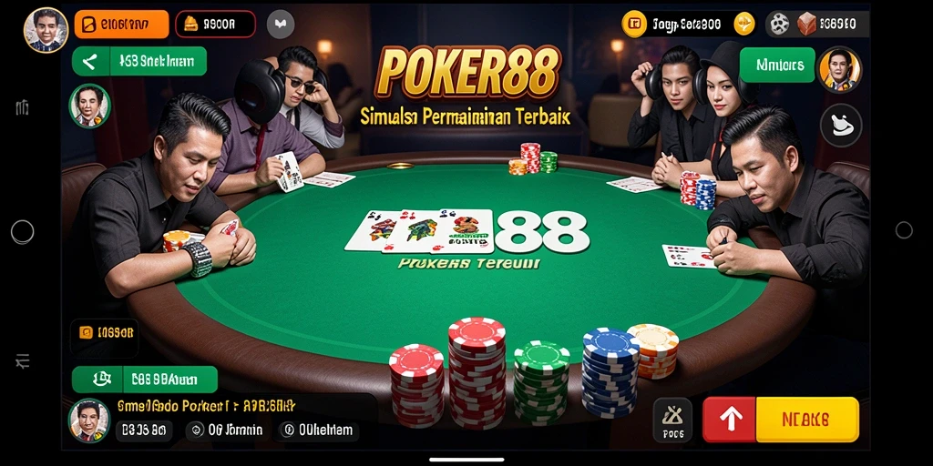 Tampilan gameplay POKER88 yang realistis dan menarik.