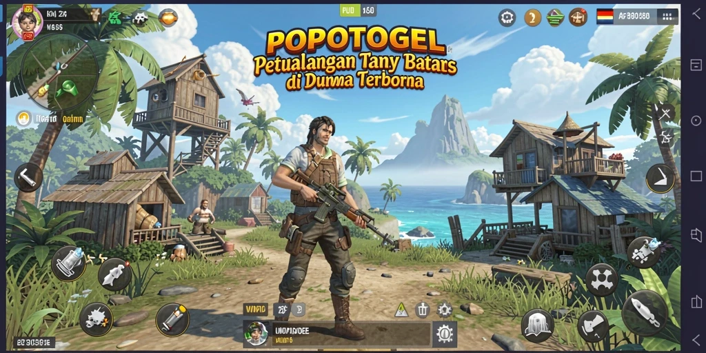 Tangkapan layar menampilkan pengalaman eksplorasi di dunia terbuka POPOTOGEL.