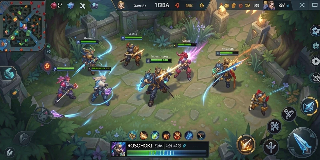 Tampilan aksi seru dalam gameplay ROSOHOKI