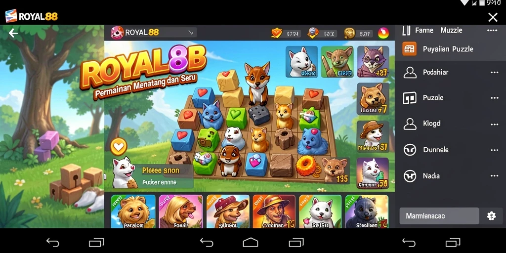 Screenshot gameplay <strong>ROYAL88</strong> yang menunjukkan tantangan puzzle seru.