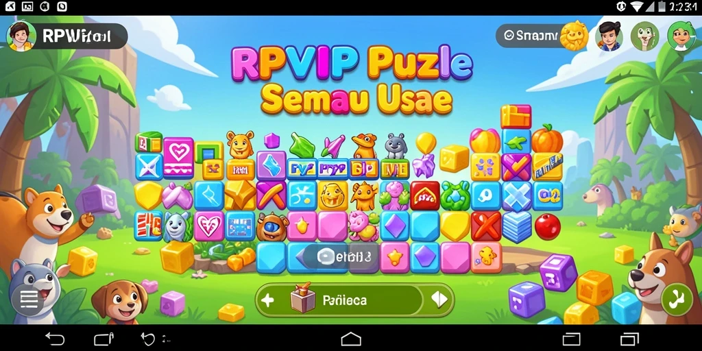 Screenshot RPVIP1 menampilkan gameplay Puzzle yang menantang dan seru.