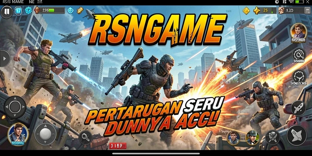 Gameplay seru RSNGAME dengan pertarungan mendebarkan.