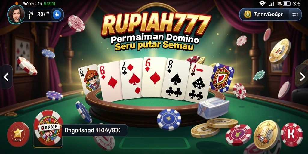 Screenshot gameplay RUPIAH777 menampilkan aksi seru permainan Domino.