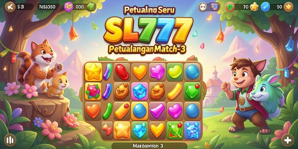 Tampilkan gameplay seru SL777 dalam aksi Match-3.