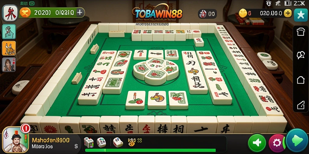 Screenshot gameplay TOBAWIN88 yang menampilkan keseruan permainan Mahjong