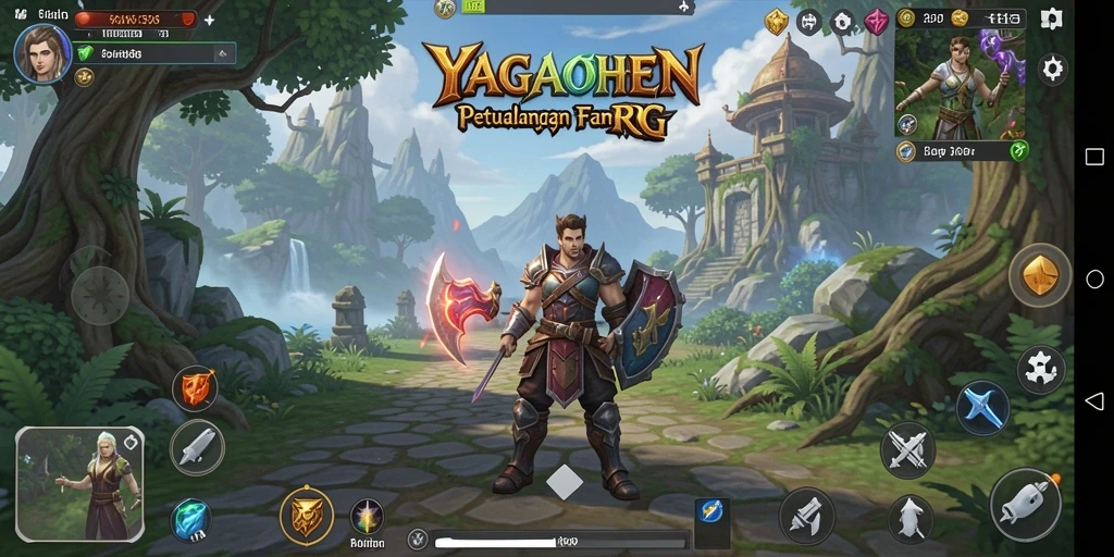 Tampilan screenshot YAGAOHEN menampilkan aksi seru dalam pertempuran RPG.