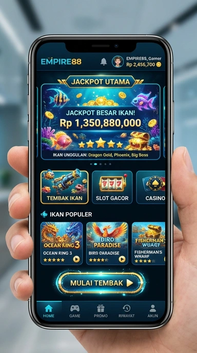 Tampilan antarmuka empire88 yang sederhana dan intuitif.